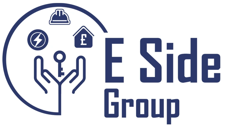 E Side Group logo created by IMStudios, with cupped hands, a key and symbols for the group’s businesses